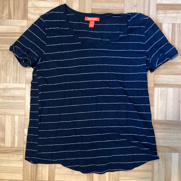Joe Fresh tshirt and tank top navy silver stripe - Picture 2 of 9